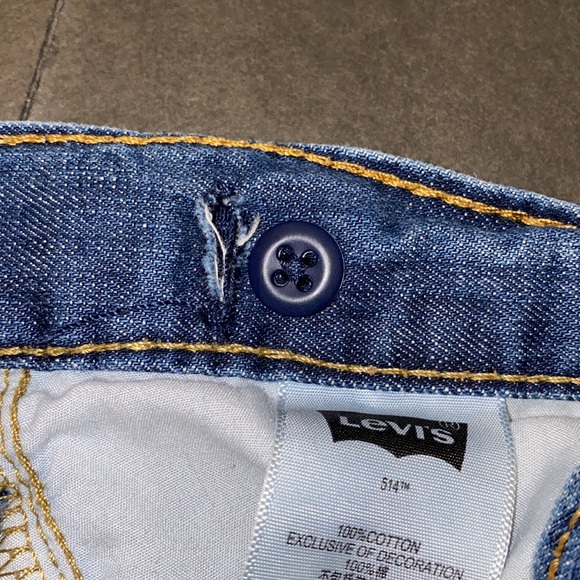 Levi’s 514 Straight Size 12 Slide Tab Button High Rise Washout Denim Jeans - Picture 9 of 16